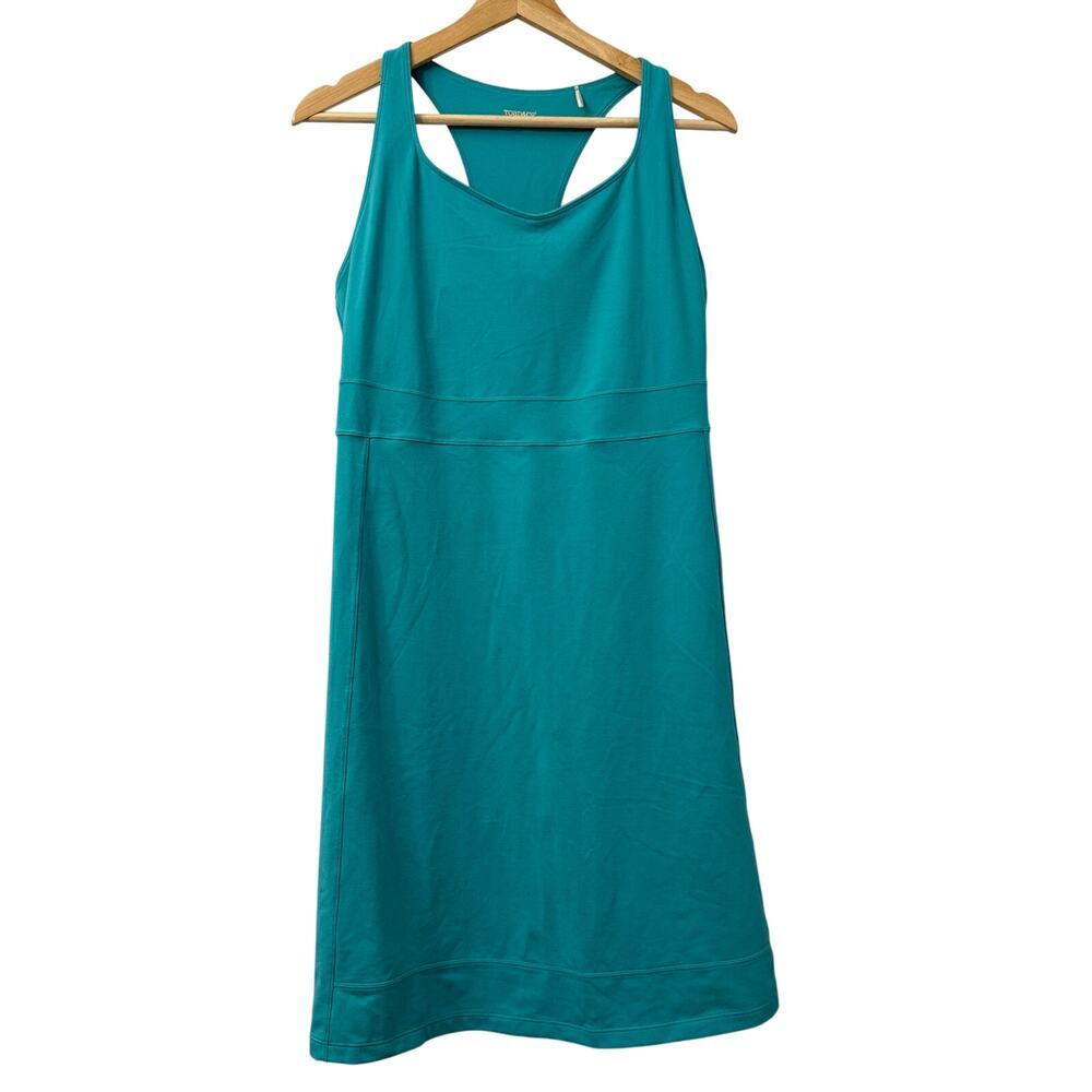 Toad&Co Women's Tech Tomboy Racerback Dress Teal Medium